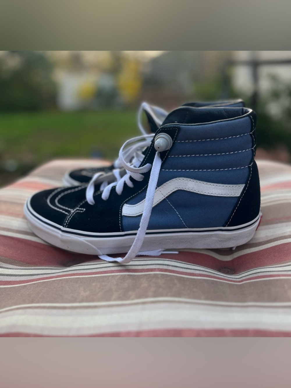 Vans Sk8-Hi Shoe | High-Top Sneakers in Navy, Black & White